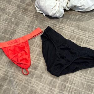 2xist sliq y back thong and Pima brief